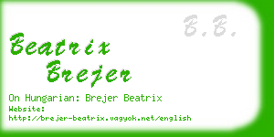 beatrix brejer business card